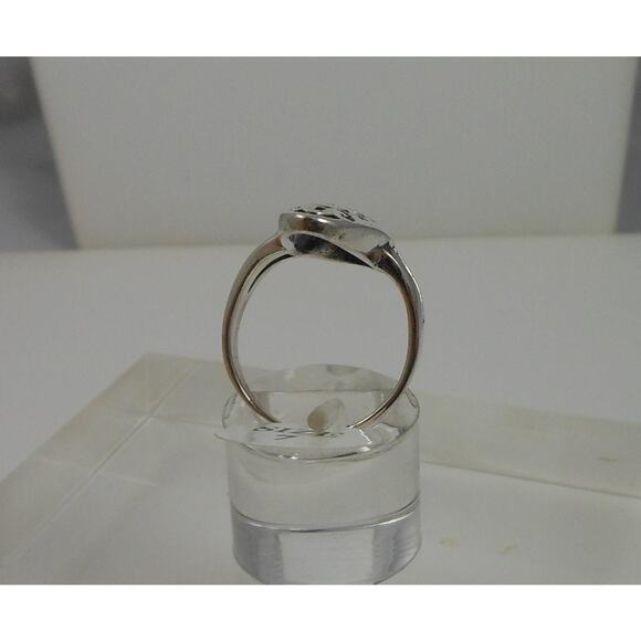 Handmade Tribal Band Ring in Sterling Silver, Size 7 Vintage Statement Jewelry - Picture 3 of 10